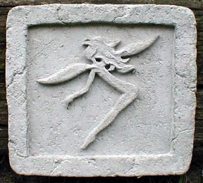Square Concrete Faerie Garden Plaque